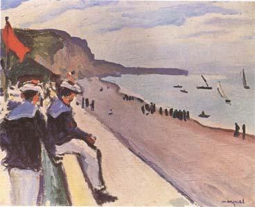 Marquet, Albert The Beach at Fecamp (mk09) oil painting image